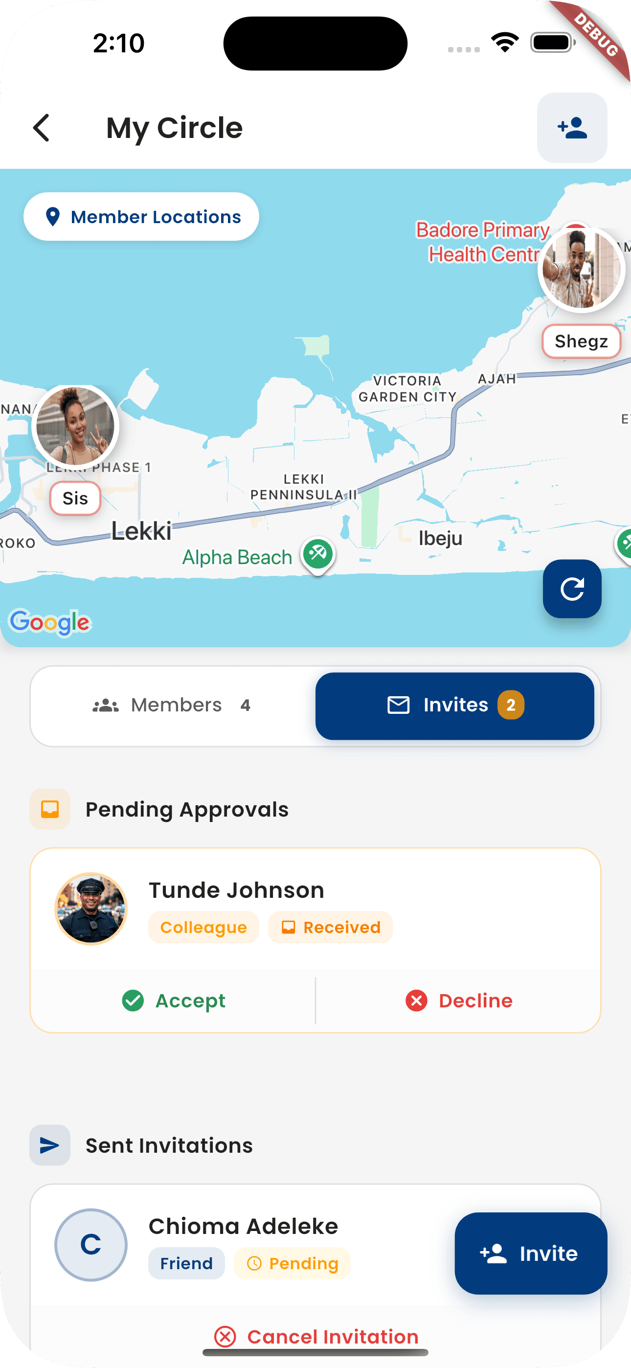 Circle Member Invitations